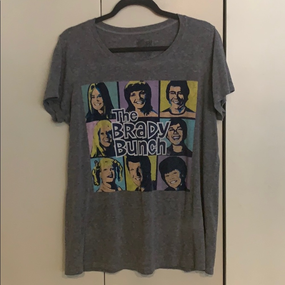 Brady Bunch Gray PopArt Triblend Crew Neck T-Shirt
